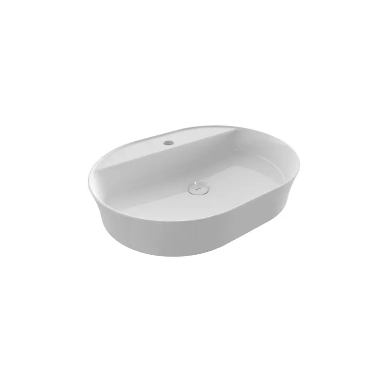 Bocchi Sottile Slim Line Batarya Bankli Oval Lavabo 60X45cm. Beyaz - 1600-001-0126
