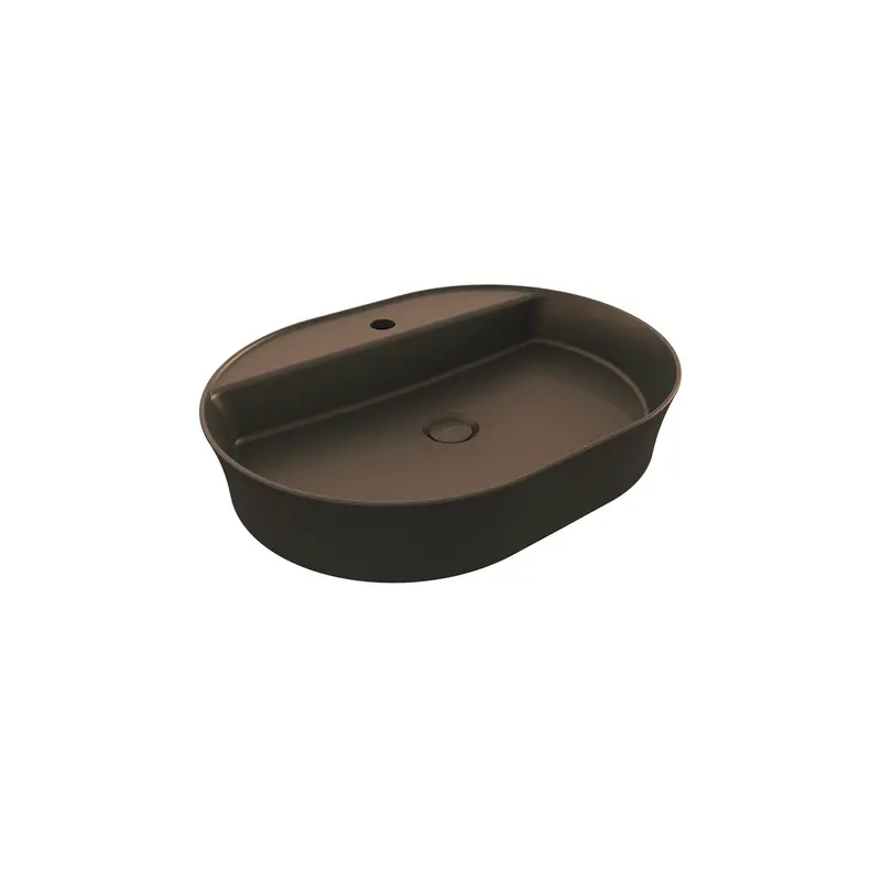 Bocchi Sottile Slim Line Batarya Bankli Oval Lavabo 60X45cm. Mat Bronz - 1600-070-0126