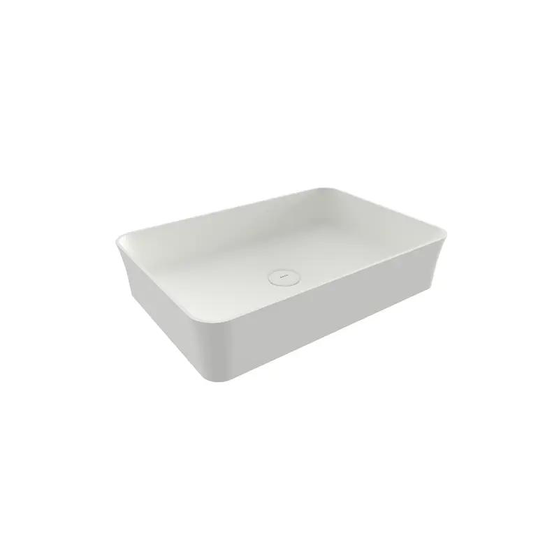 Bocchi Sottile Slim Line Tezgah Üstü Di̇kdörtgen 55X38cm. Lavabo - Mat Beyaz - 1476-002-0125