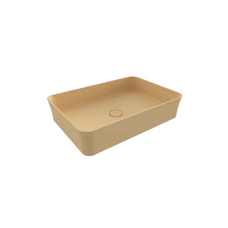 Bocchi Sottile Slim Line Tezgah Üstü Di̇kdörtgen 55X38cm. Lavabo - Mat Kaşmi̇r - 1476-011-0125