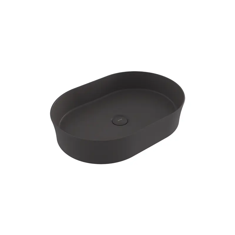 Bocchi Sottile Slim Line Tezgah Üstü Eli̇ps 55X38cm. Lavabo - Mat Antrasi̇t - 1521-020-0125