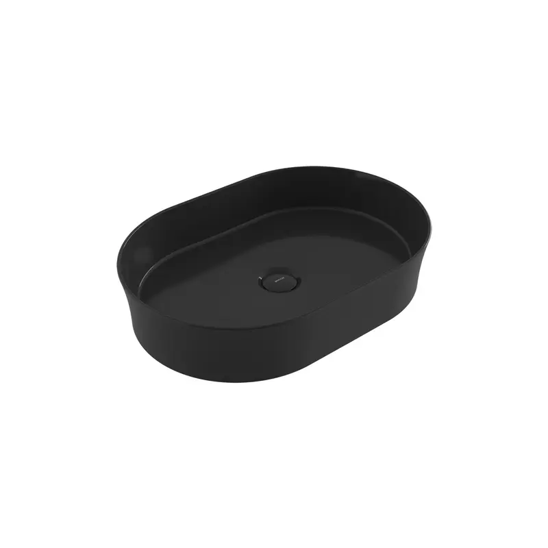 Bocchi Sottile Slim Line Tezgah Üstü Eli̇ps 55X38cm. Lavabo - P.si̇yah - 1521-005-0125