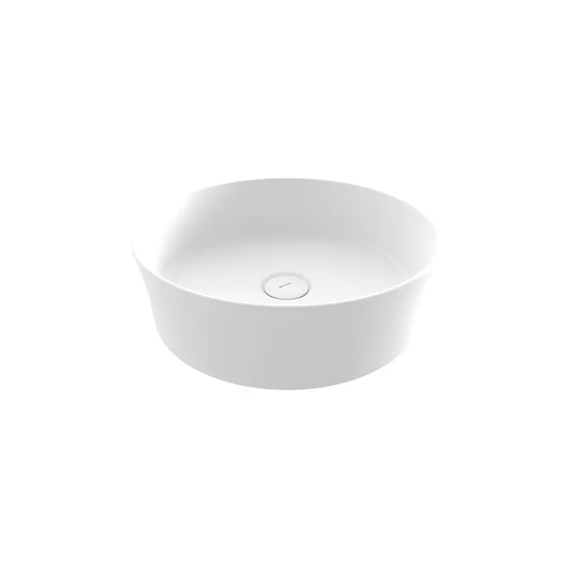 Bocchi Sottile Slim Line Tezgah Üstü Yuvarlak 38cm. Lavabo - Mat Beyaz - 1478-002-0125