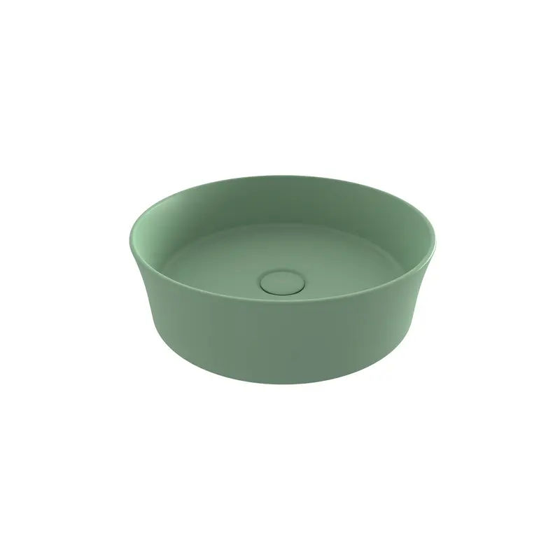 Bocchi Sottile Slim Line Tezgah Üstü Yuvarlak 38cm. Lavabo - Mat Mi̇nt Yeşi̇li̇ - 1478-033-0125