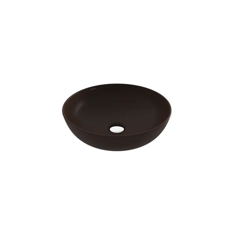 Bocchi Sottile Slim Line Tezgah Üstü Yuvarlak 38cm. Siğ Lavabo - Mat Kahve - 1494-025-0125