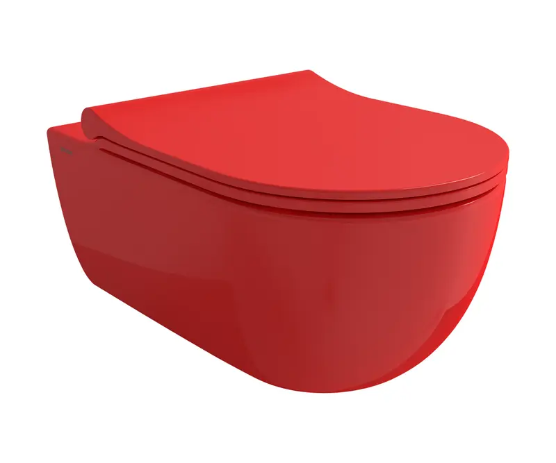 Bocchi V-tondo Rimless Asma Klozet - Parlak Kirmizi - 1416-019-0128