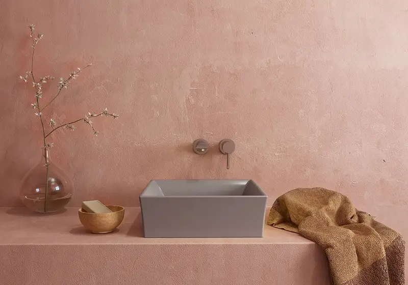 Bocchi Vessel Di̇kdörtgen Lavabo 56x38 Cm -mat Gri̇ - 1172-006-0125