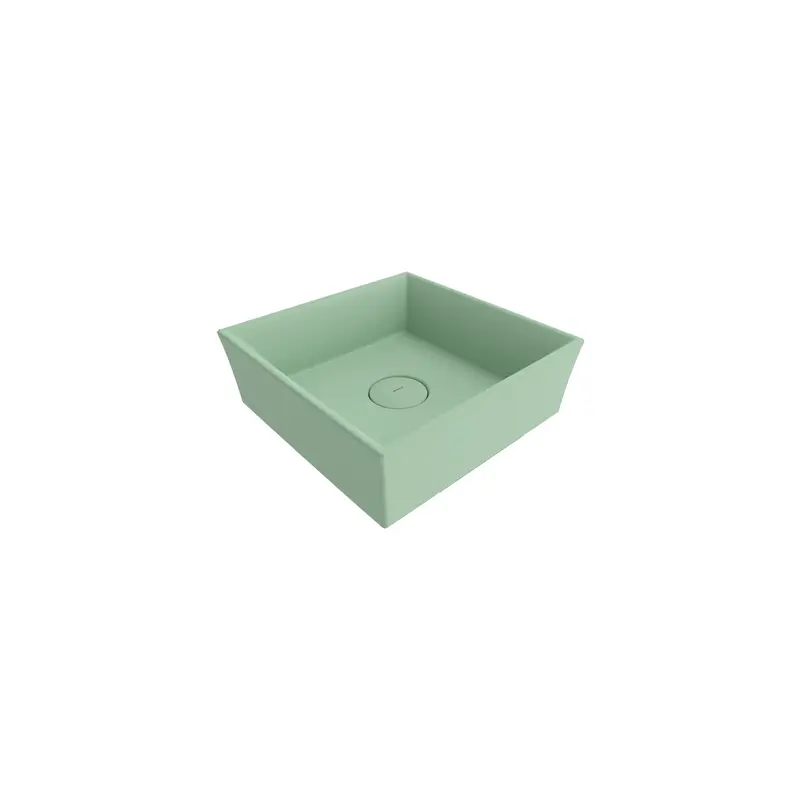 Bocchi Vessel Kare Lavabo 38x38 Cm - Mat Mi̇nt Yeşi̇l - 1173-033-0125