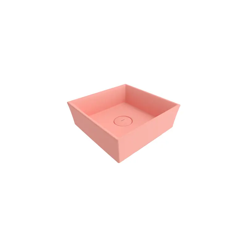 Bocchi Vessel Kare Lavabo 38x38 Cm - Mat Somon - 1173-032-0125