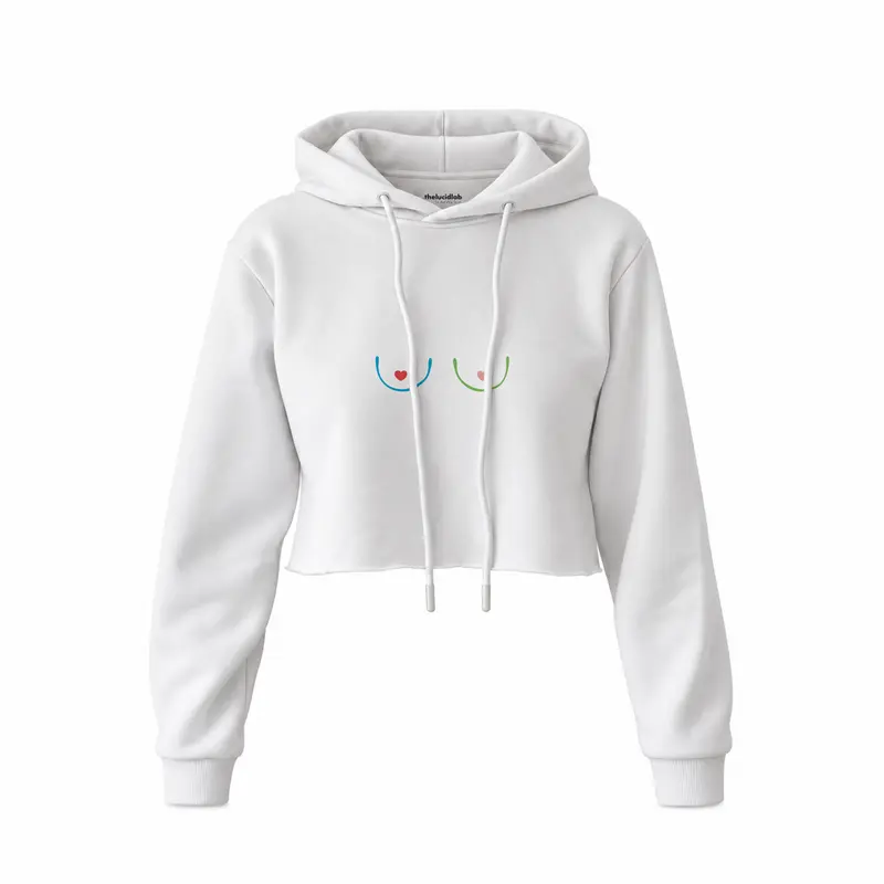Boobs & Hearts Crop Hoodie