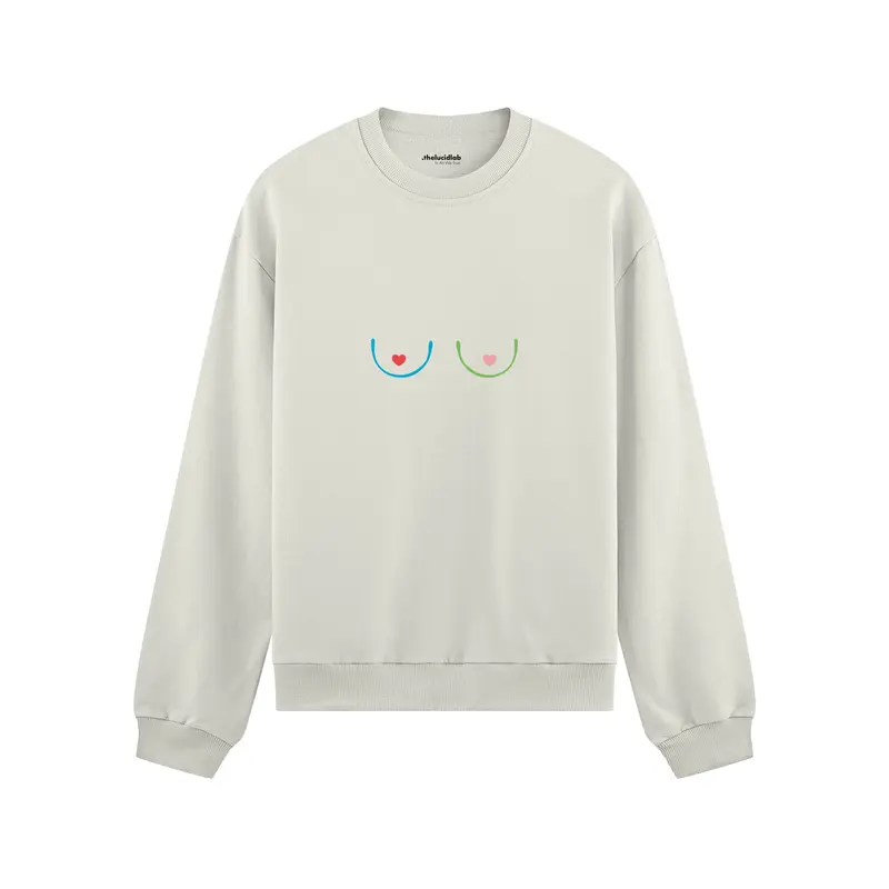 Boobs & Hearts Oversize Sweatshirt