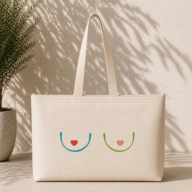 Boobs & Hearts Weekend Tote Bag