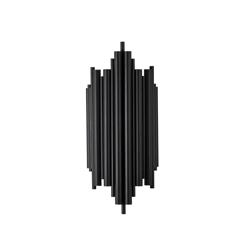 Boru Art Deco Tekli Aplik Modern - Siyah