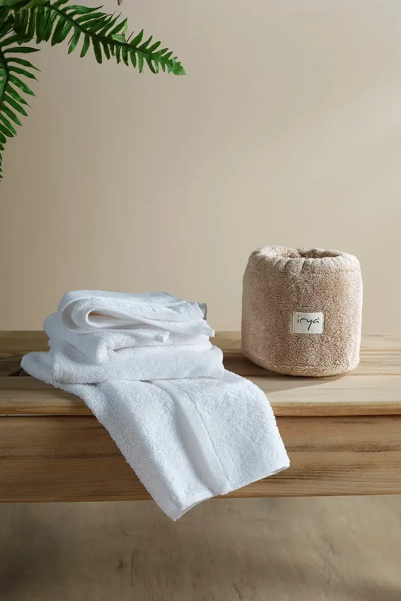 Bouquet Çantalı 4'lü El Havlusu Stone-Beyaz