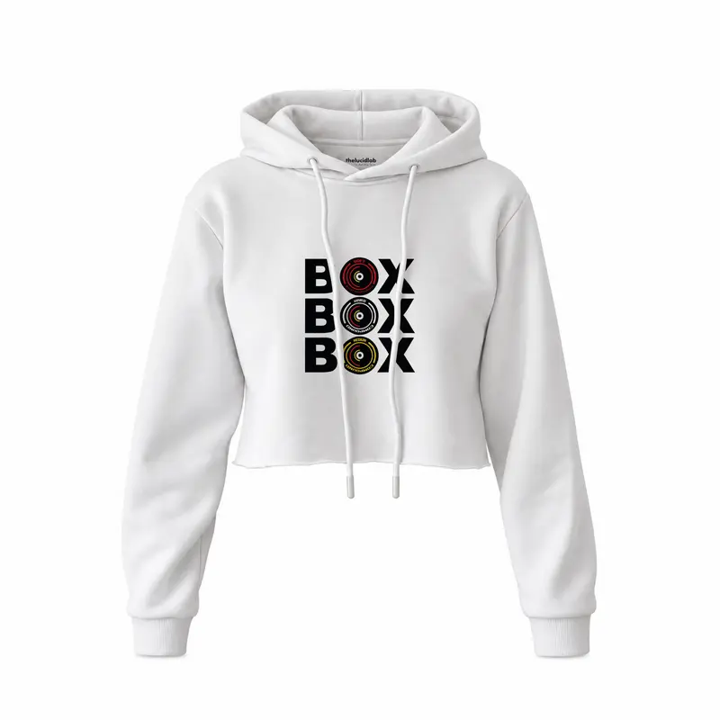 Box Box Box Crop Hoodie