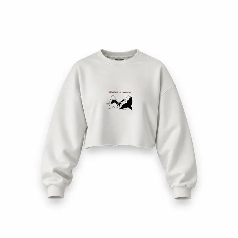 Breakfast of Champions Oversize Crop Sweatshirt