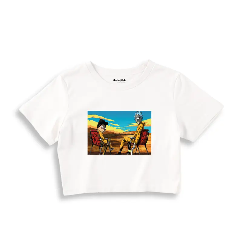 Breaking Bad / Rick and Morty Crop Tişört