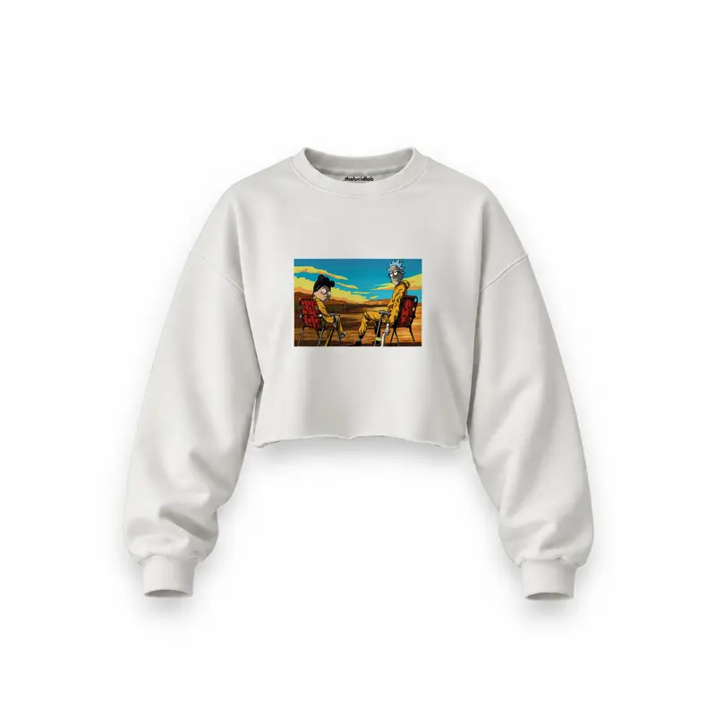 Breaking Bad / Rick and Morty Oversize Crop Sweatshirt