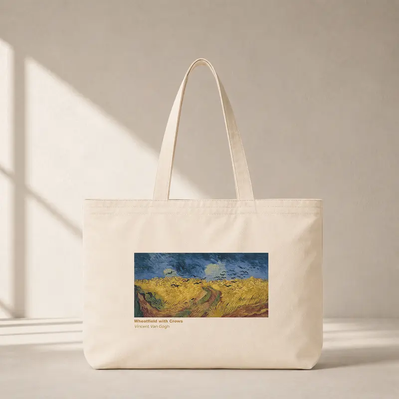Buğday Tarlası ve Kargalar Club Tote Bag