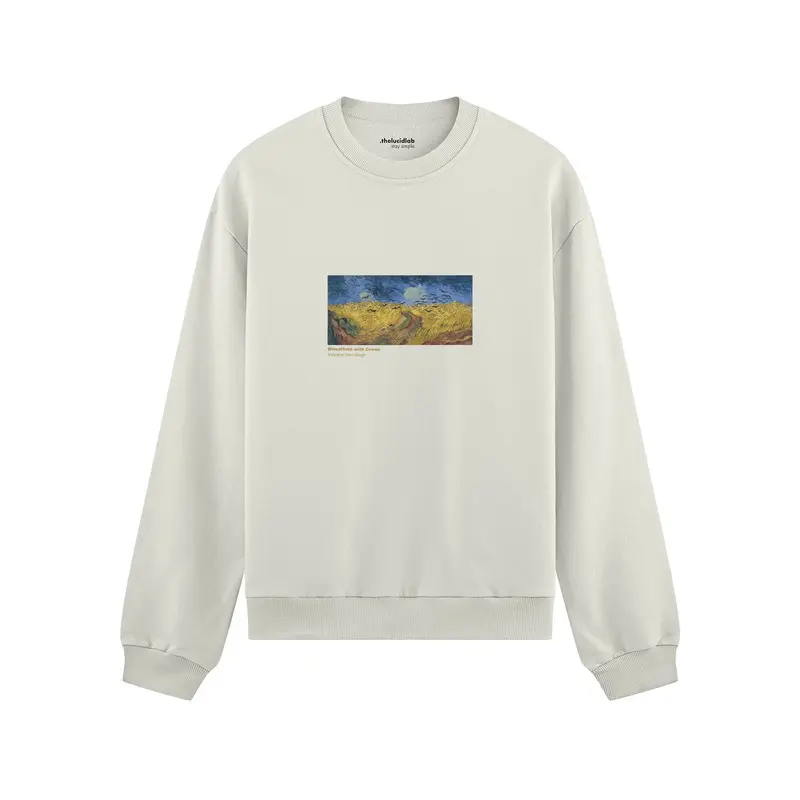 Buğday Tarlası ve Kargalar Oversize Sweatshirt