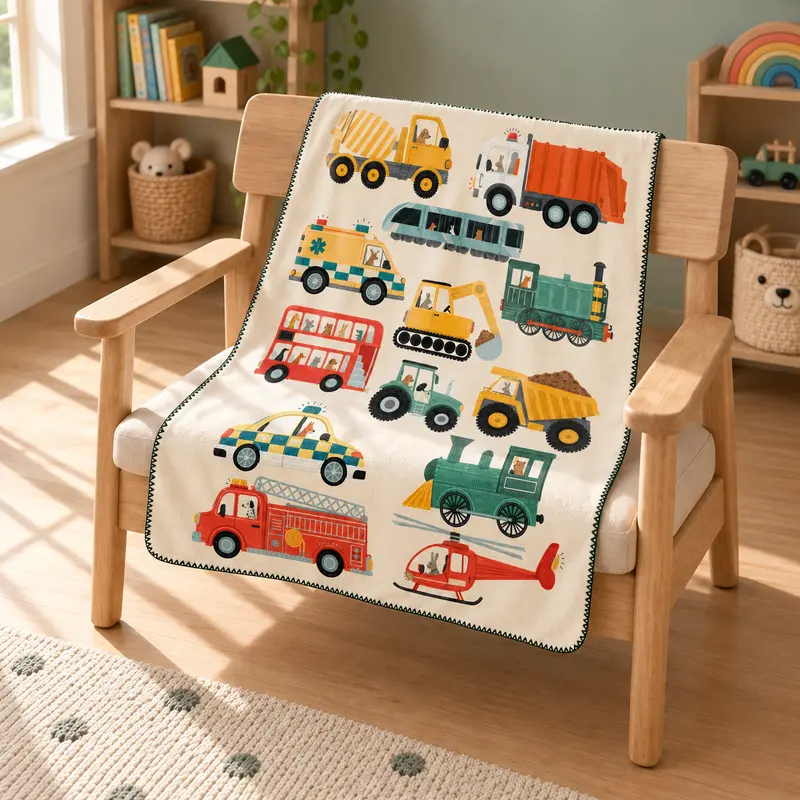 Busy Little Wheels Polar Bebek Battaniyesi