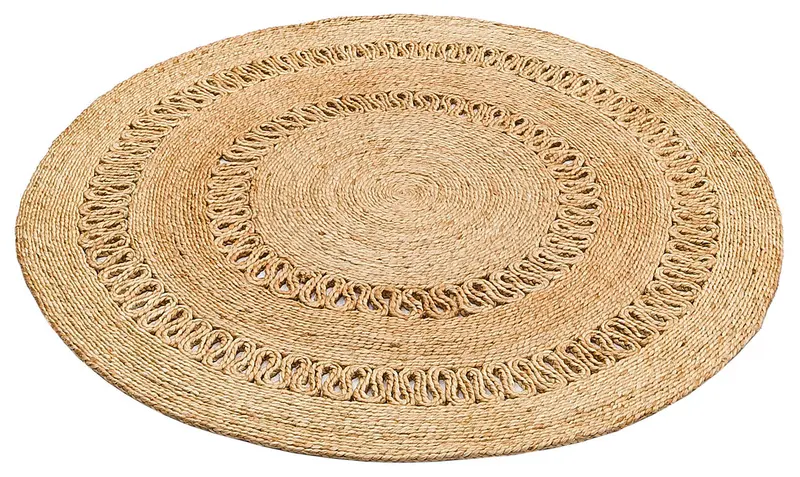 CA-112 NATURAL XW  - SOLO - Yuvarlak veya Oval El Dokuma Naturel Jüt Hasır Halı