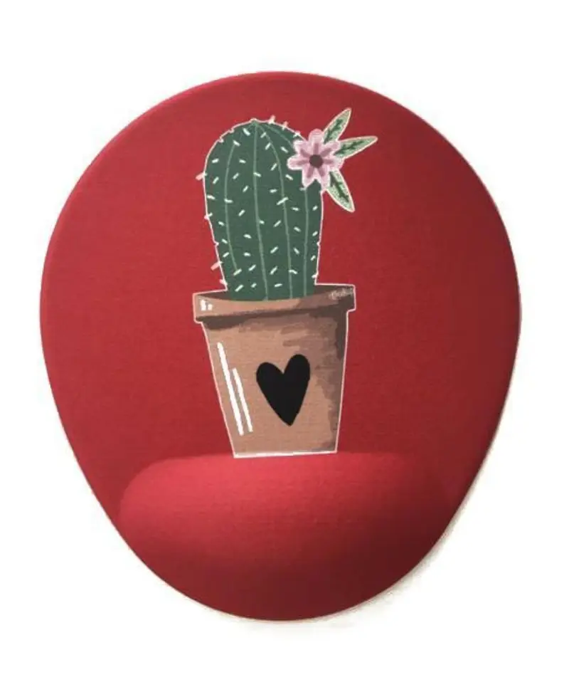 Cactus Bilek Destekli Mouse pad - Kırmızı