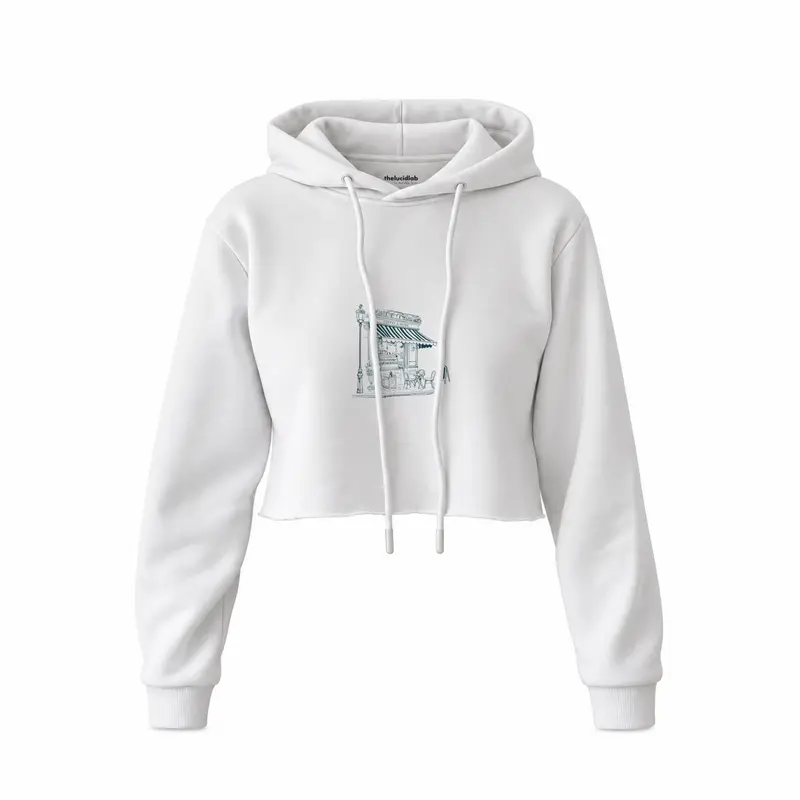 Café de Paris Crop Hoodie