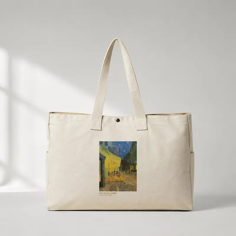Café Terrace at Night Daily Tote Bag