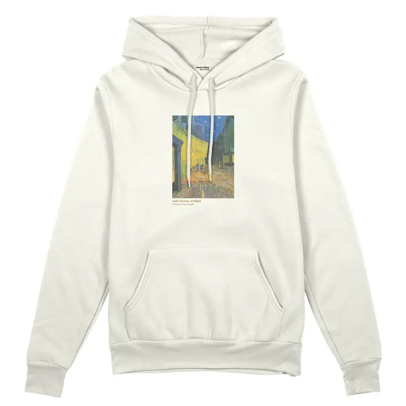 Café Terrace at Night Oversize Hoodie