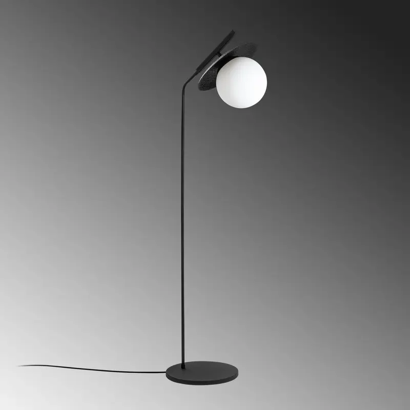 Cam Tekli Lambader Metal - Siyah