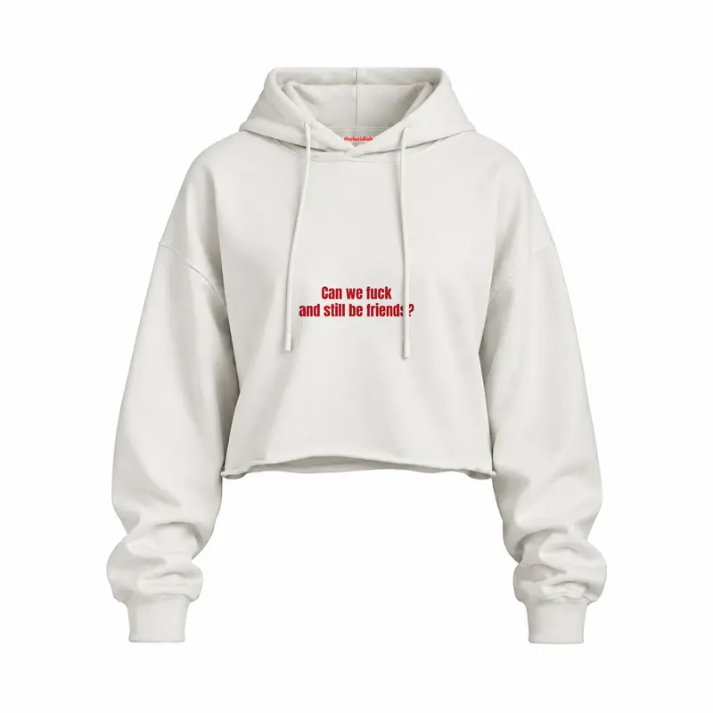Can We Fuck Oversize Crop Hoodie