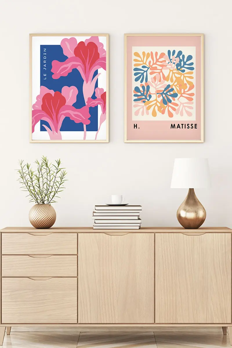 Canlı Renkli Geometrik Tablo Seti - Modern 2’li Set | huhu168