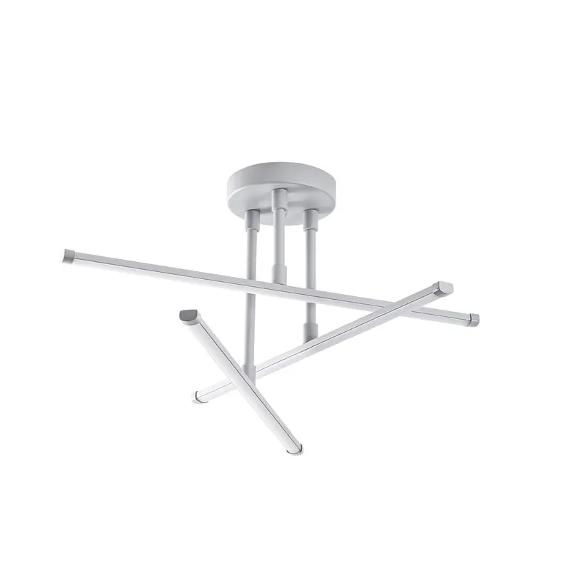 Çapraz Çubuk Modern Metal Plafonyer - Gri