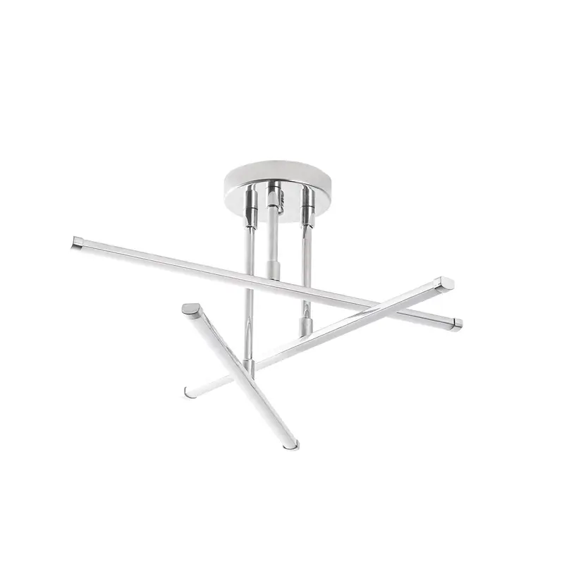 Çapraz Çubuk Modern Metal Plafonyer - Gümüş
