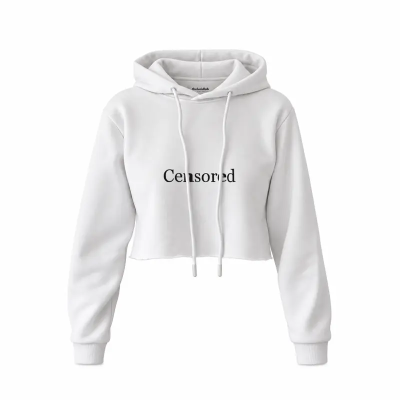 Censored Crop Hoodie