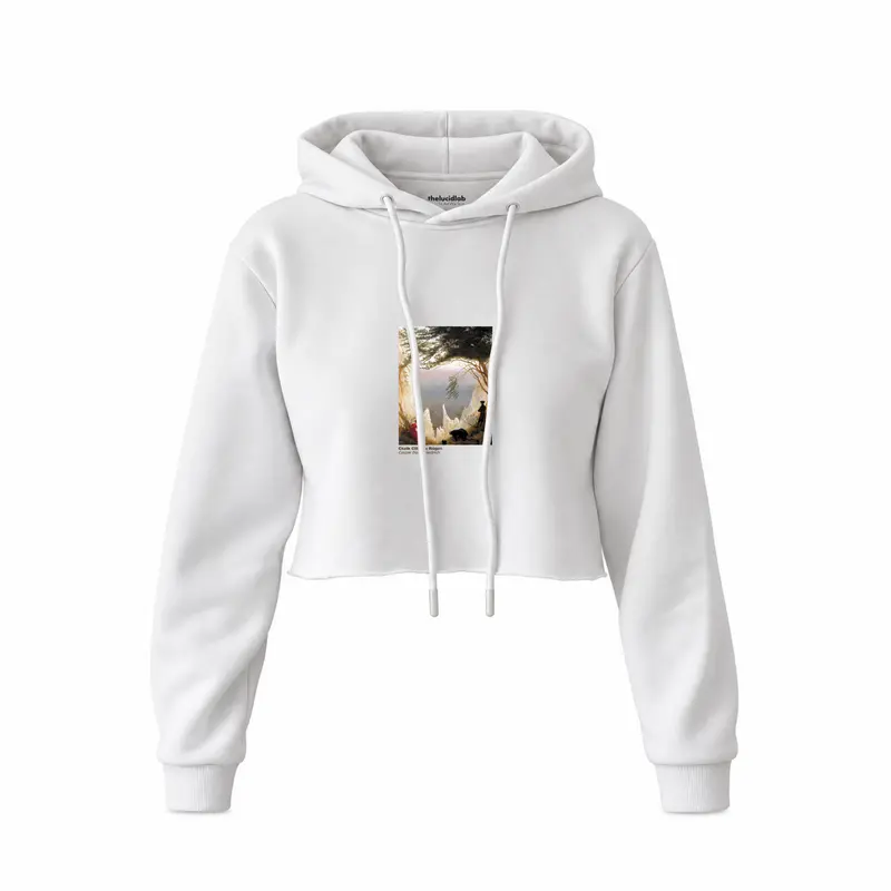 Chalk Cliffs on Rügen Crop Hoodie
