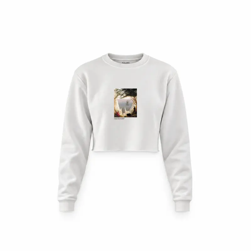 Chalk Cliffs on Rügen Crop Sweatshirt