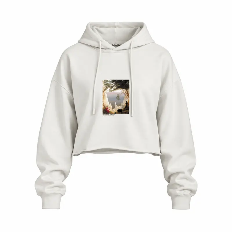 Chalk Cliffs on Rügen Oversize Crop Hoodie