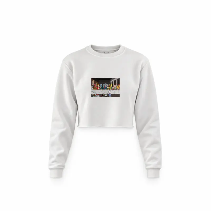 Champions Last Supper Crop Sweatshirt