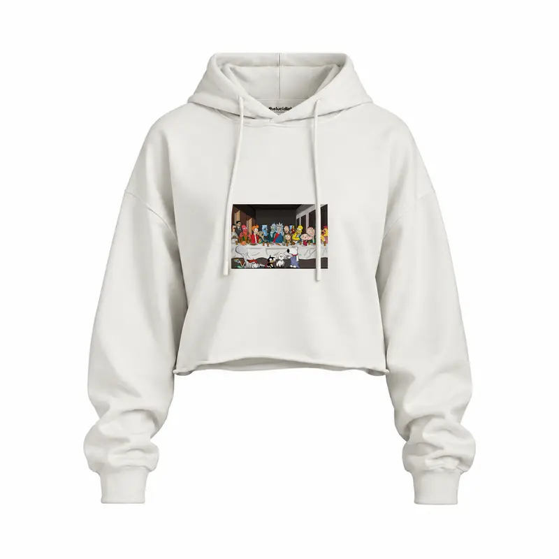 Champions Last Supper Oversize Crop Hoodie