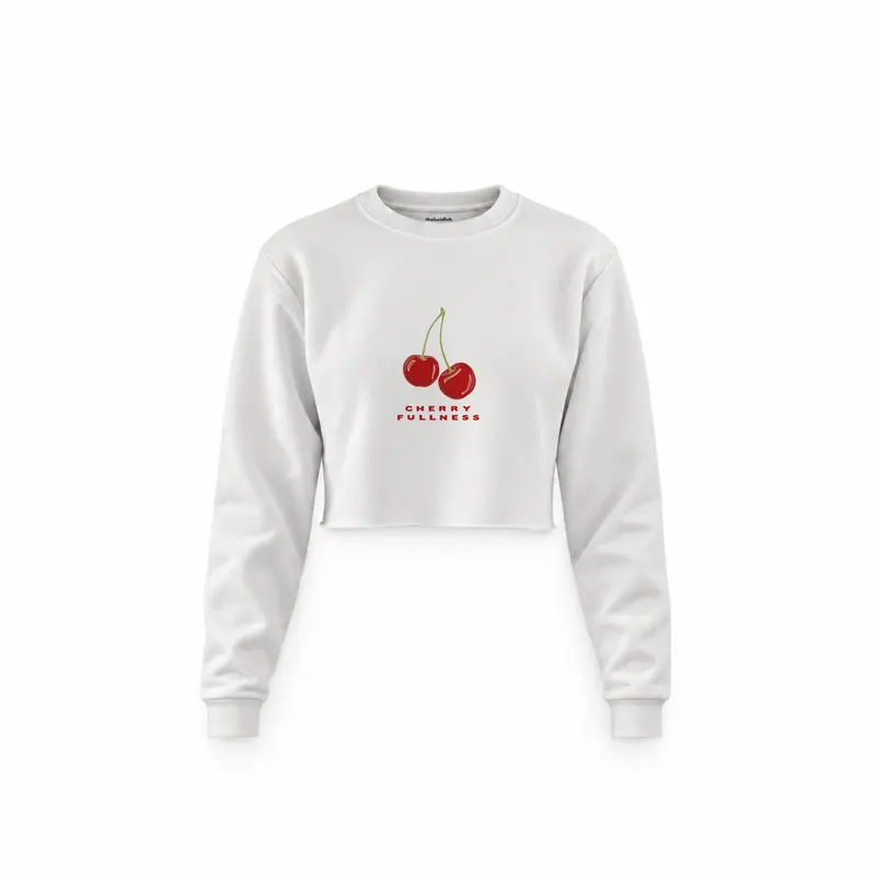 Cherry Fullness Crop Sweatshirt