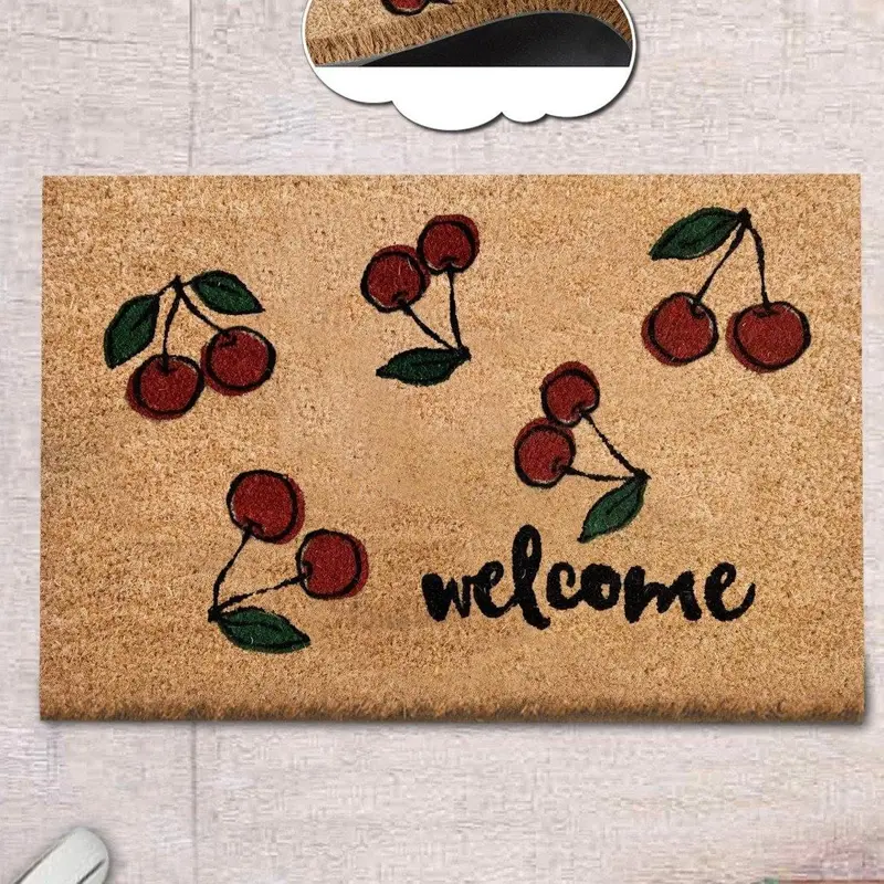 Cherry Welcome Doğal Koko Hindistan Cevizi Kapı Önü Paspas 60x40cm