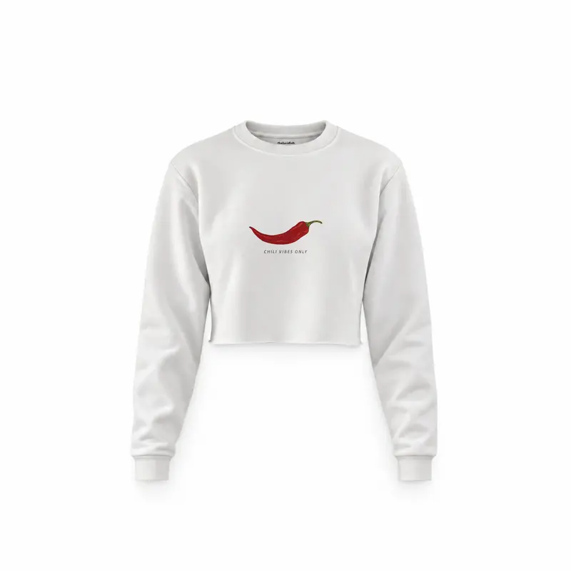 Chili Vibes Only Crop Sweatshirt