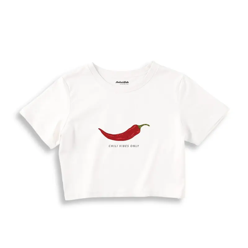Chili Vibes Only Crop Tişört