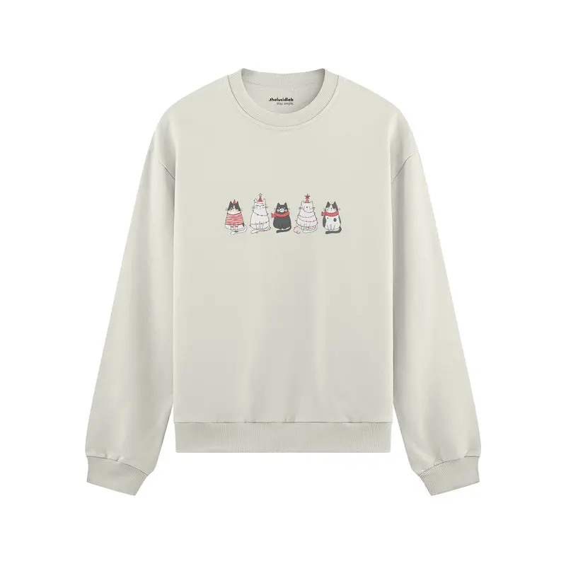 Christmas Kitty Parade Oversize Sweatshirt