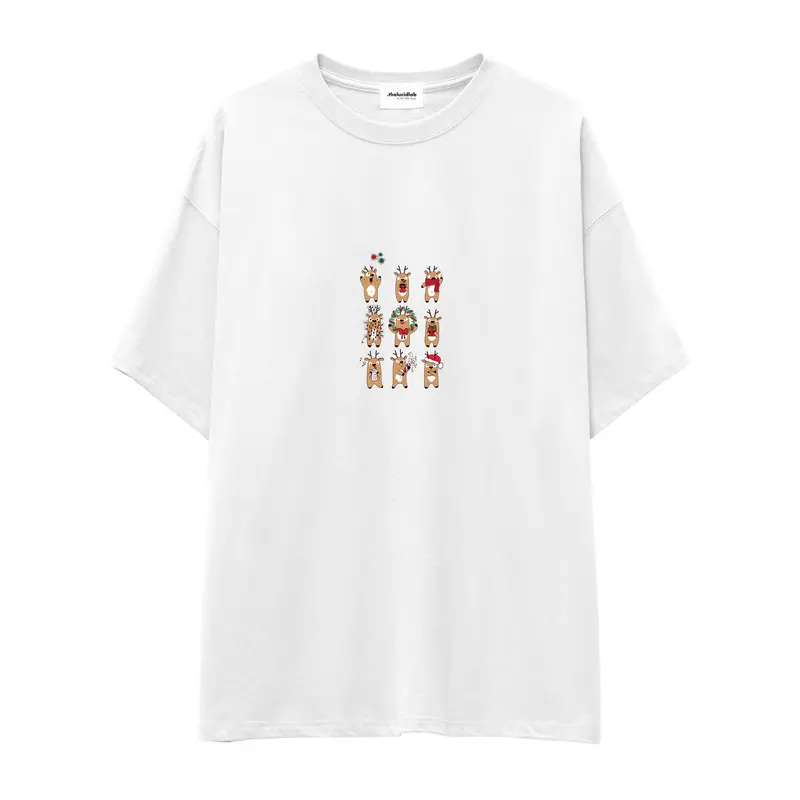 Christmas Reindeer Crew Oversize Tişört