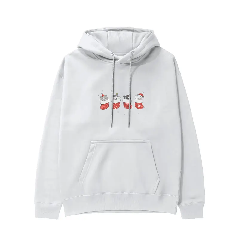 Christmas Stocking Cats Hoodie