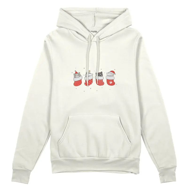 Christmas Stocking Cats Oversize Hoodie