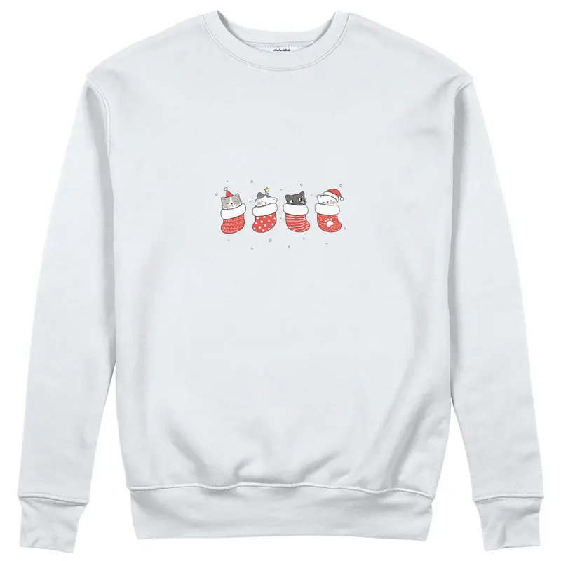 Christmas Stocking Cats Sweatshirt